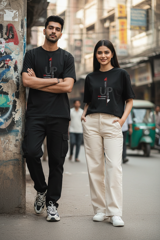 Rise Up Graphic Tee in Black