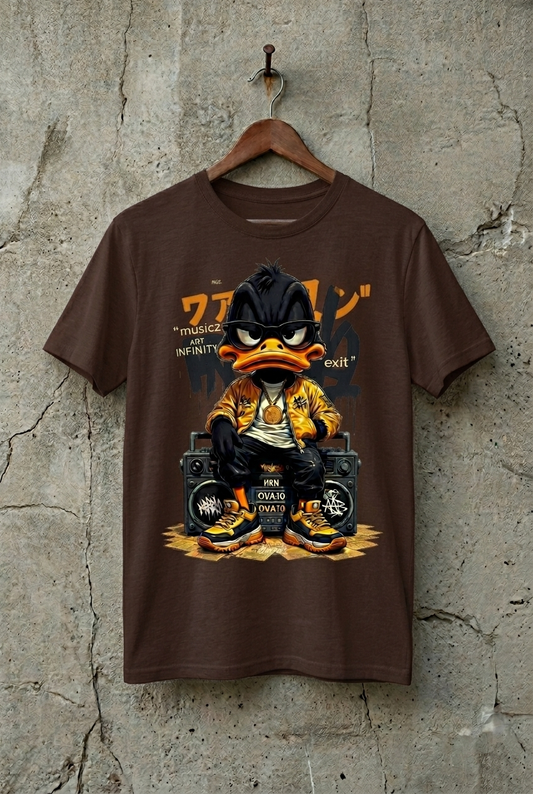 "Infinity Duck" Mid Oversized Drop-Shoulder Tee
