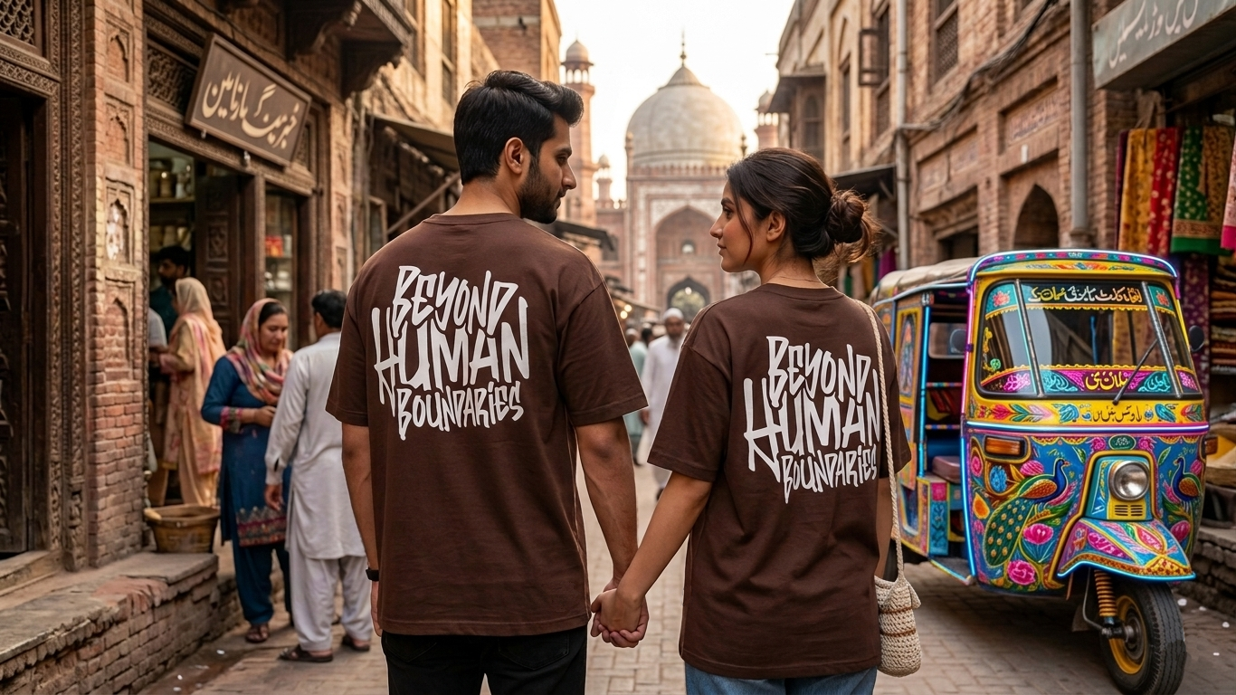 Beyond Human Boundaries — Mid Oversized Drop Shoulder Tee