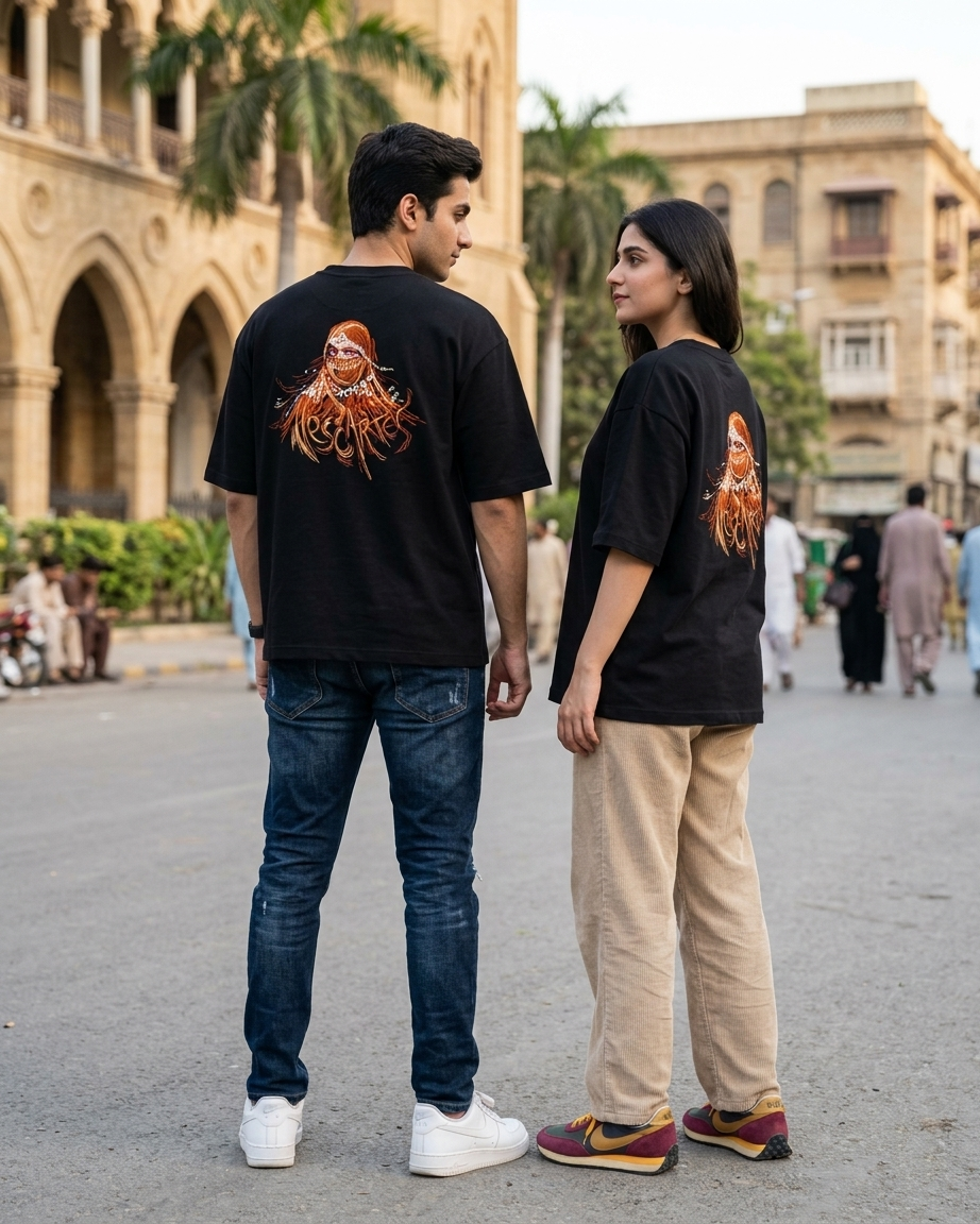 Niqaab Noir — MidOversized Drop Shoulder Graphic Tee