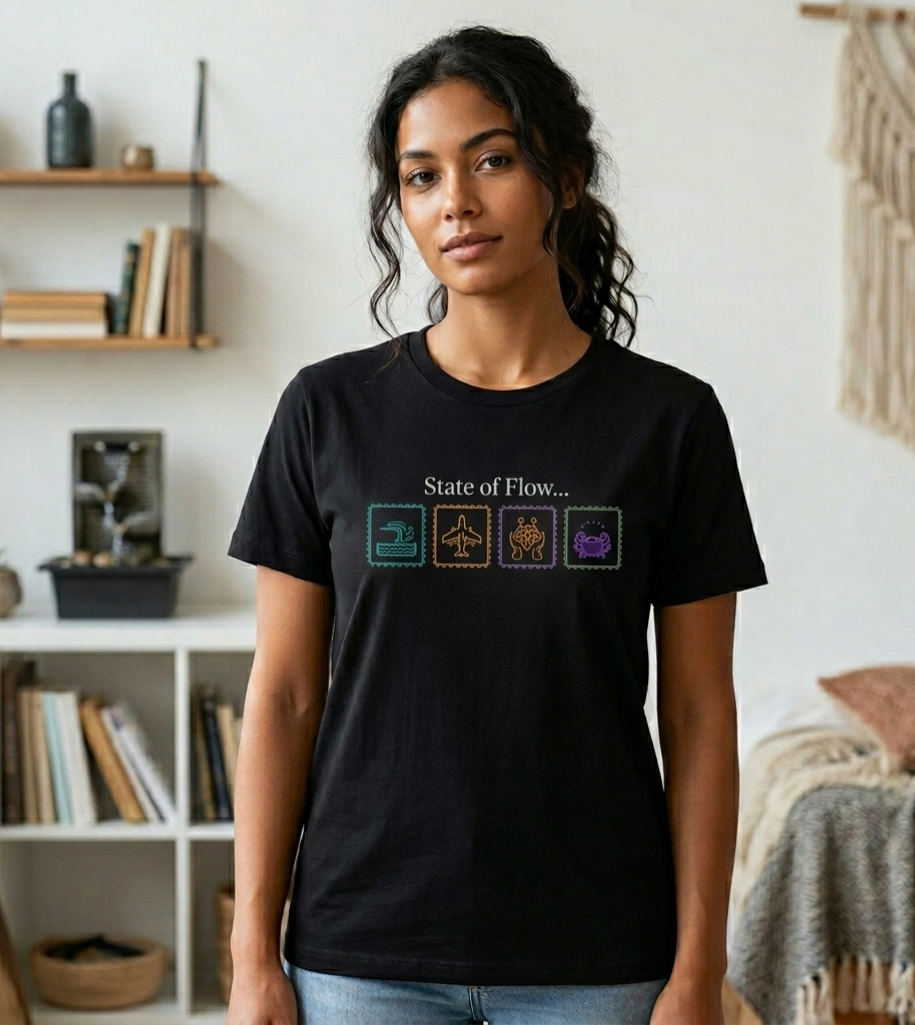 State of Flow Unisex Graphic Drop Shoulder Tee