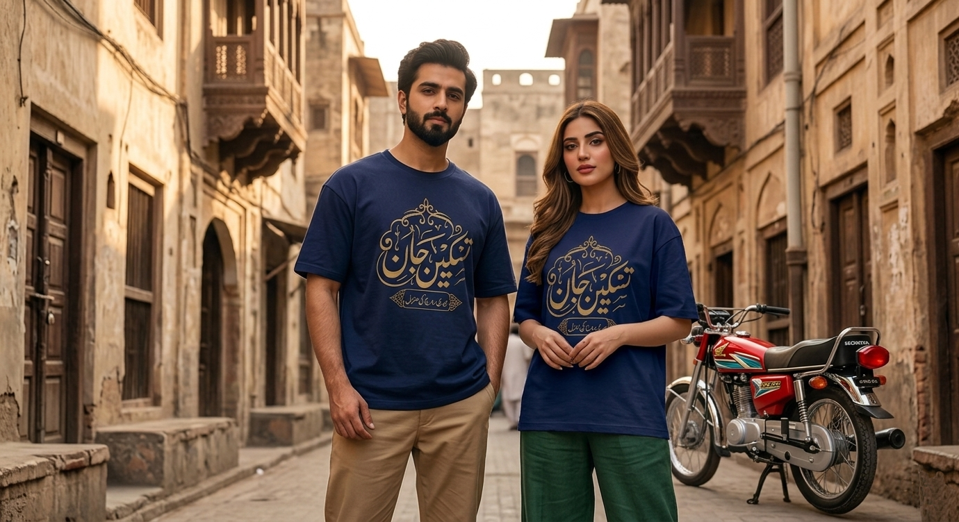 Taskeen -e-Jaan Mid Oversized Drop Shoulder Tee