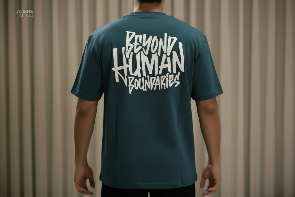 Beyond Human Boundaries - Dark Teal Tee