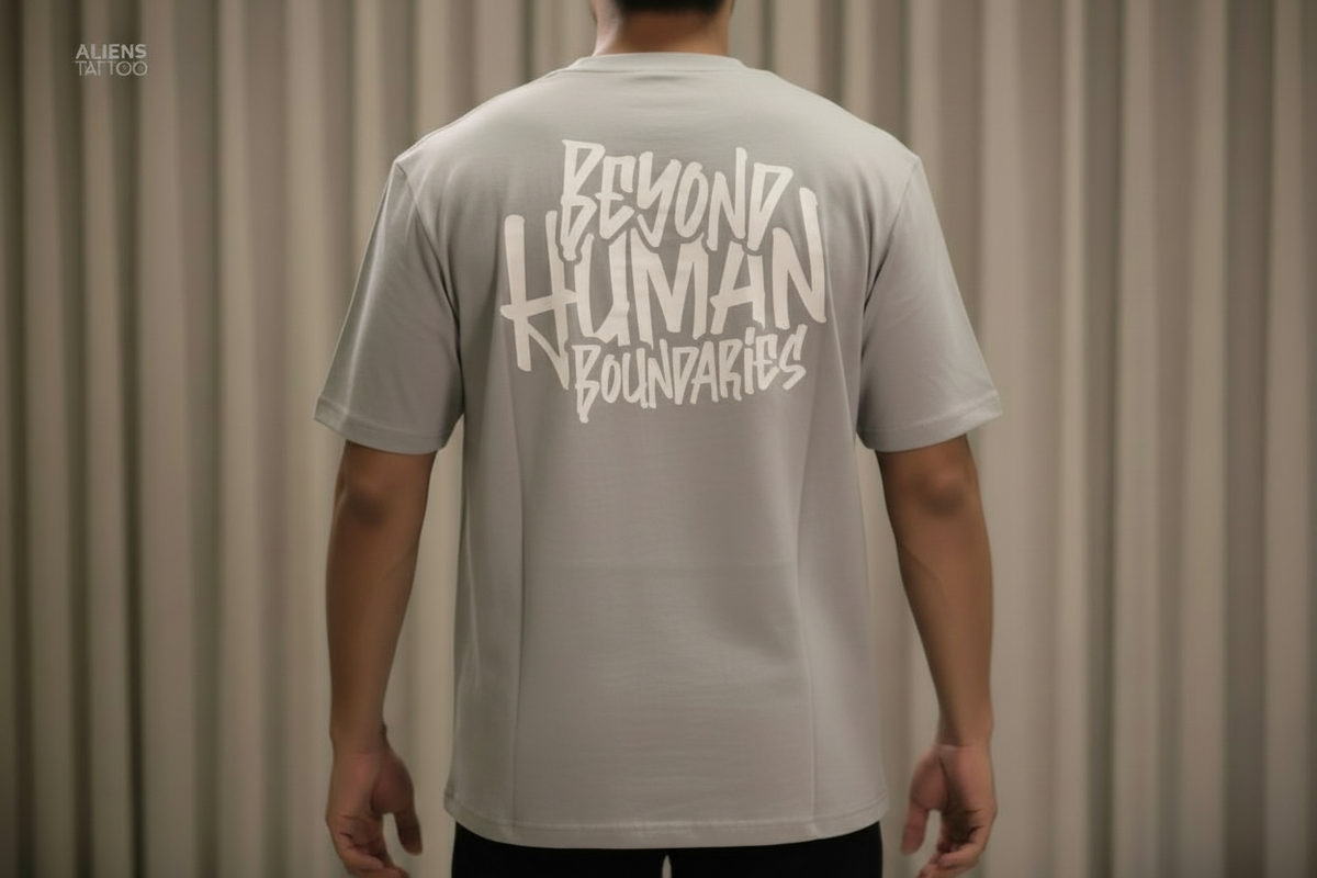 Beyond Human Boundaries - Light Grey Tee