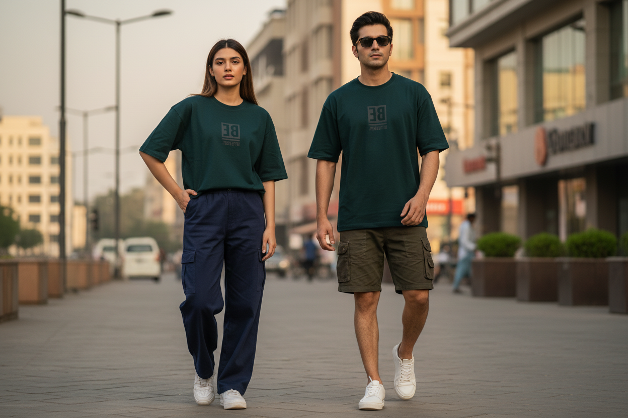 Both Dark Teal – Smaller Grey Print