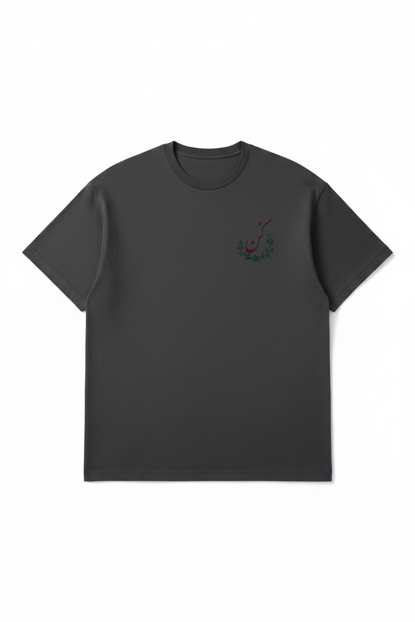 Charcoal grey tee front mockup