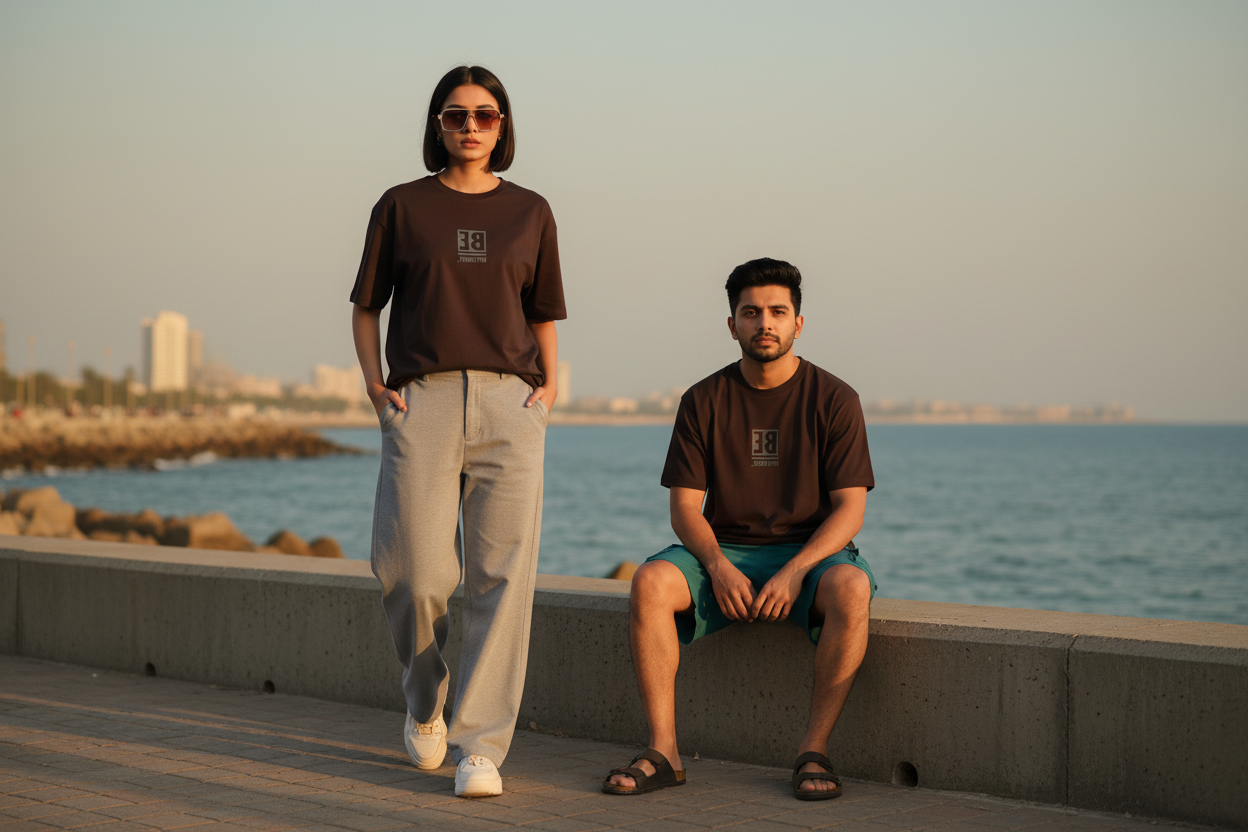 Dark Brown Tee – Karachi Do Darya