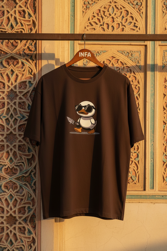 Dark Coffee Brown Tee on Hanger