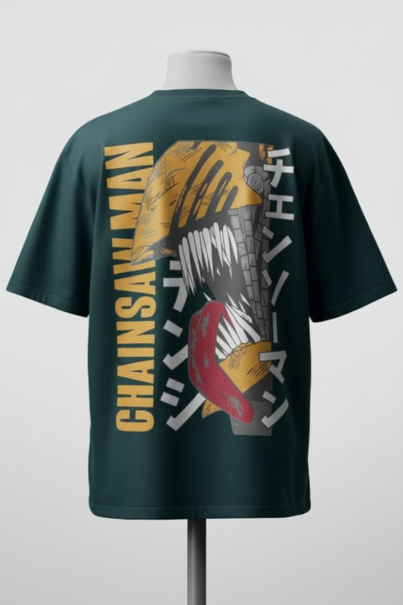 Dark Teal Chainsaw Man Tee