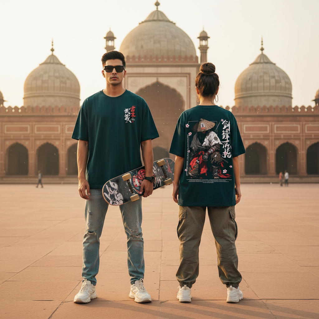 Dark Teal Couple - Badshahi Mosque