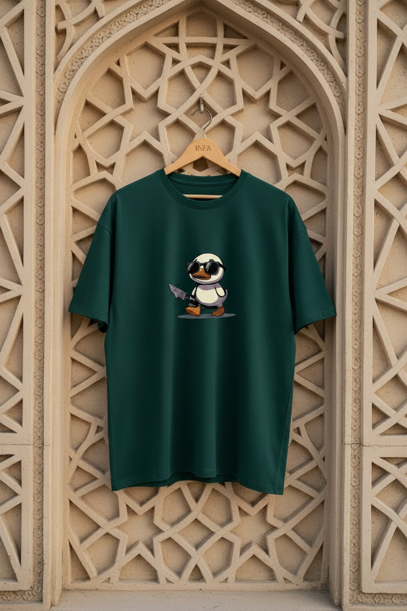 Dark Teal Large Center Print