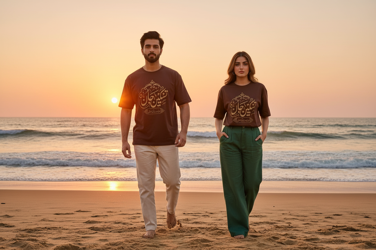 Nasheen Jaan Tee - Chocolate Brown - Coastal Beach