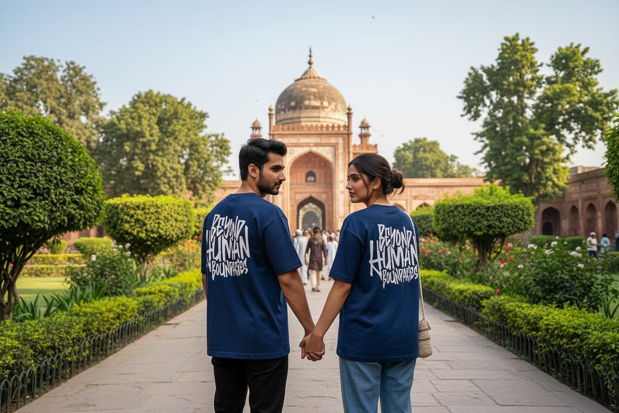 Beyond Human Boundaries Tee - Navy Blue
