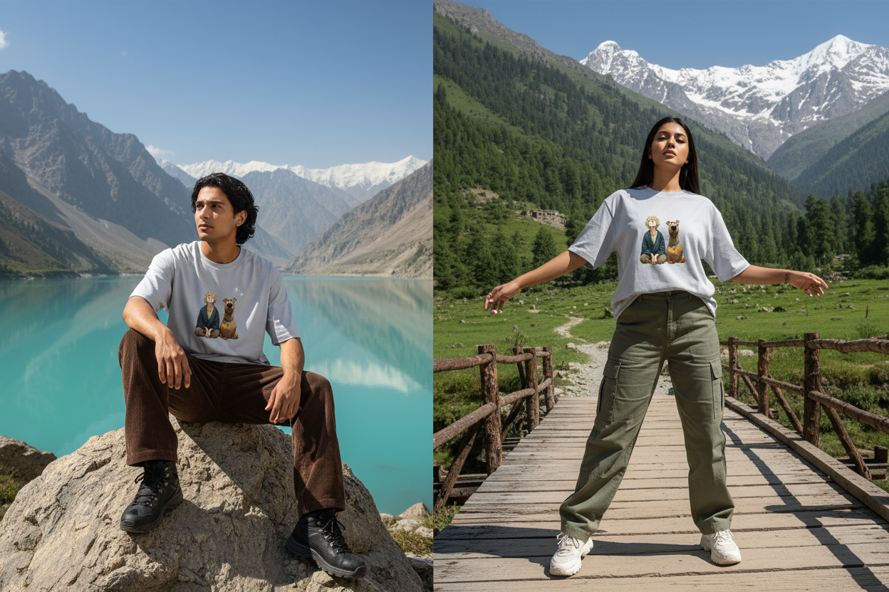 Silver Grey Tee - Gilgit Baltistan