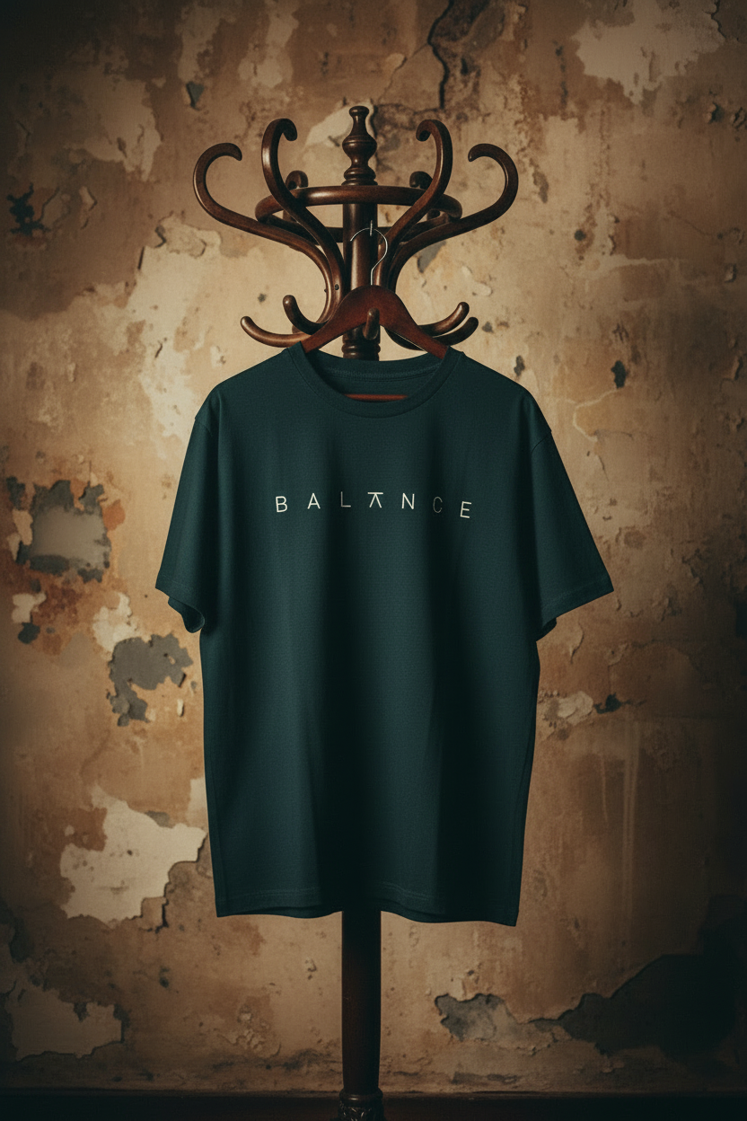 BALANCE mid oversize drop shoulder tee in dark teal