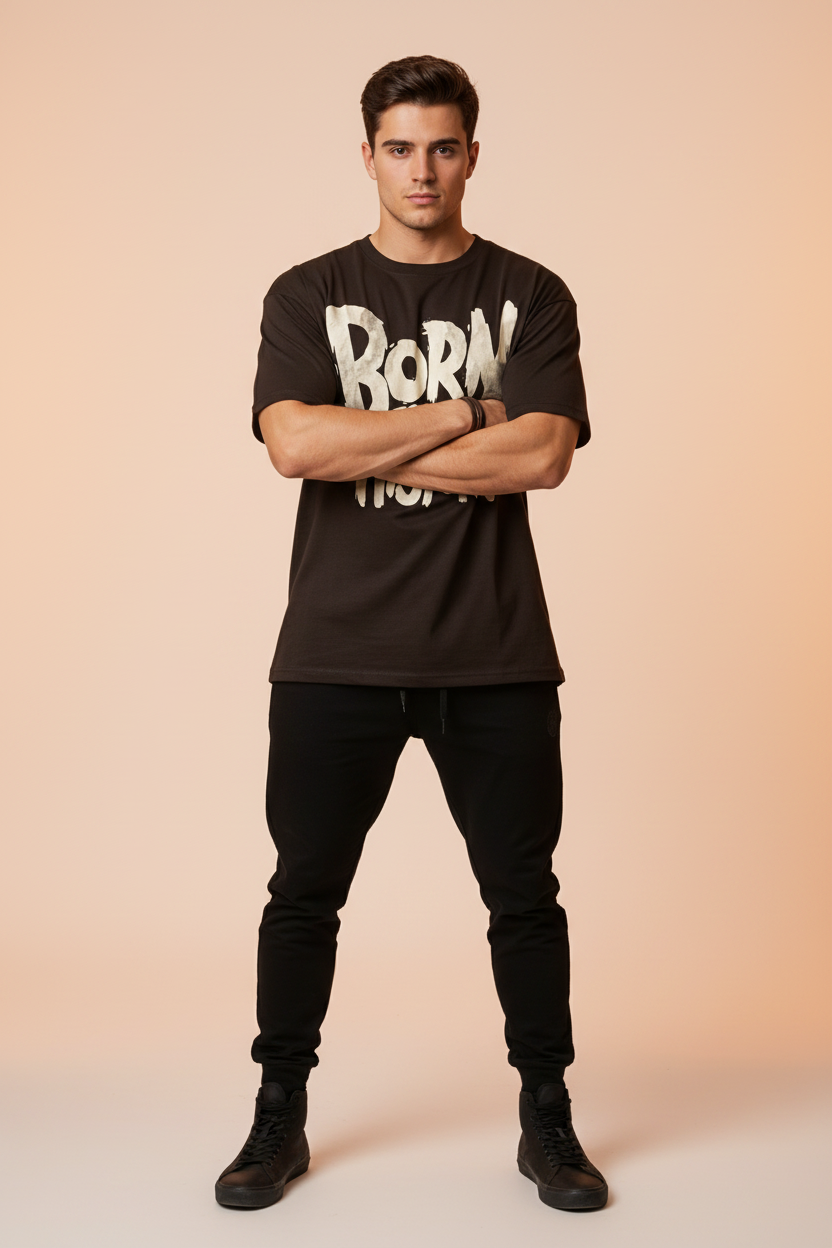 Born To Make History Tee - Dark Coffee Brown