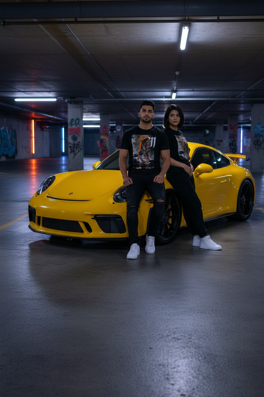 Black T-Shirt - Neon Underground Garage