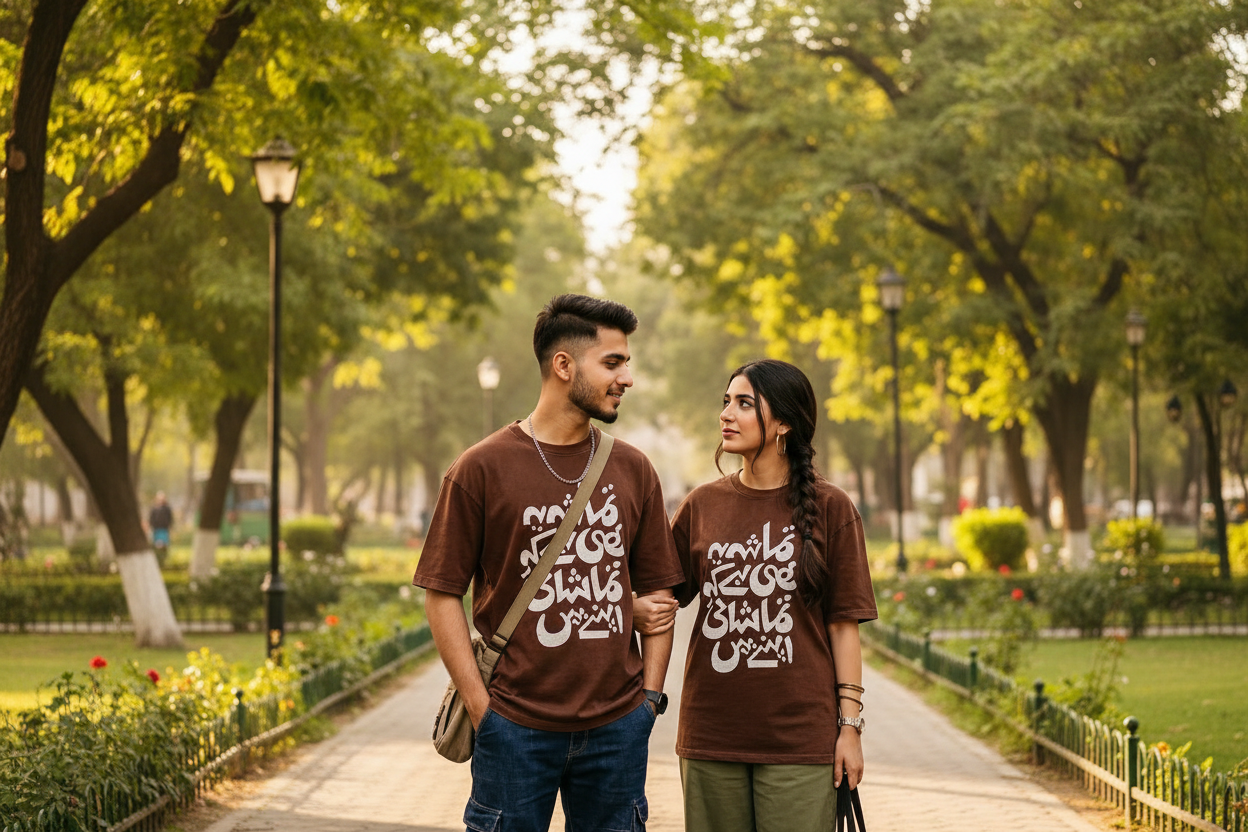 Mid Oversized Drop Shoulder T-Shirt - Chocolate Brown