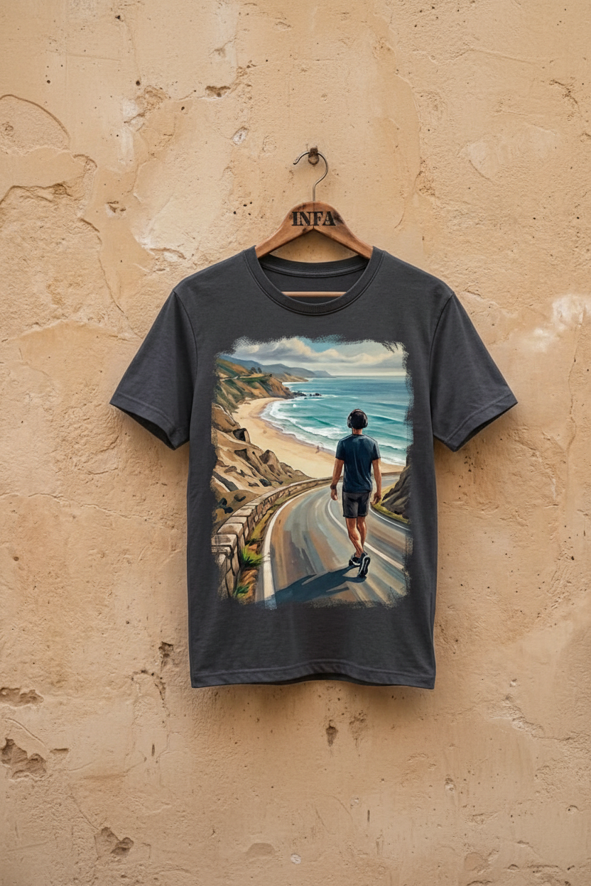 Urban Nomad Drop Shoulder Tee - Black