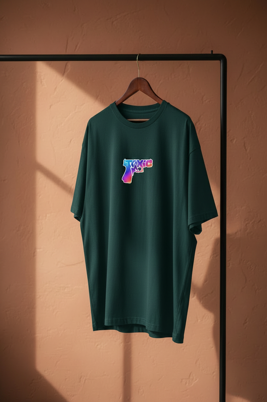 TOXIC Tee - Dark Teal - Hanger Shot