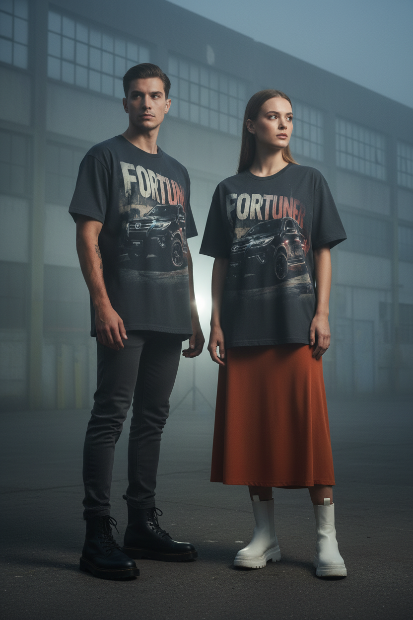 INFA Fortuner Graphic Tee - Dark Charcoal Grey Male & Female
