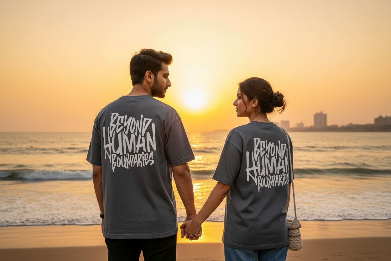 Beyond Human Boundaries Tee - Charcoal