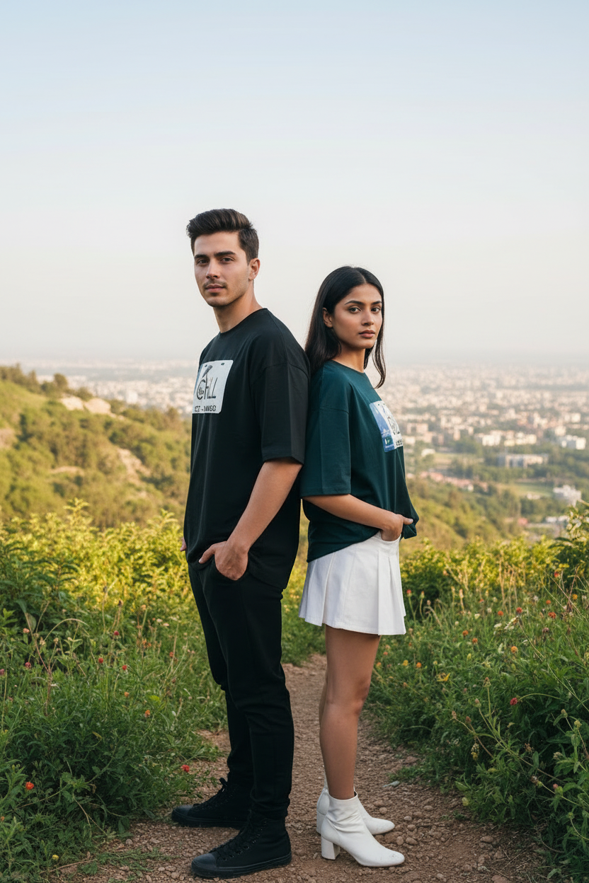 ChiLL Plate Tee Dark Teal — Margalla Hills Islamabad