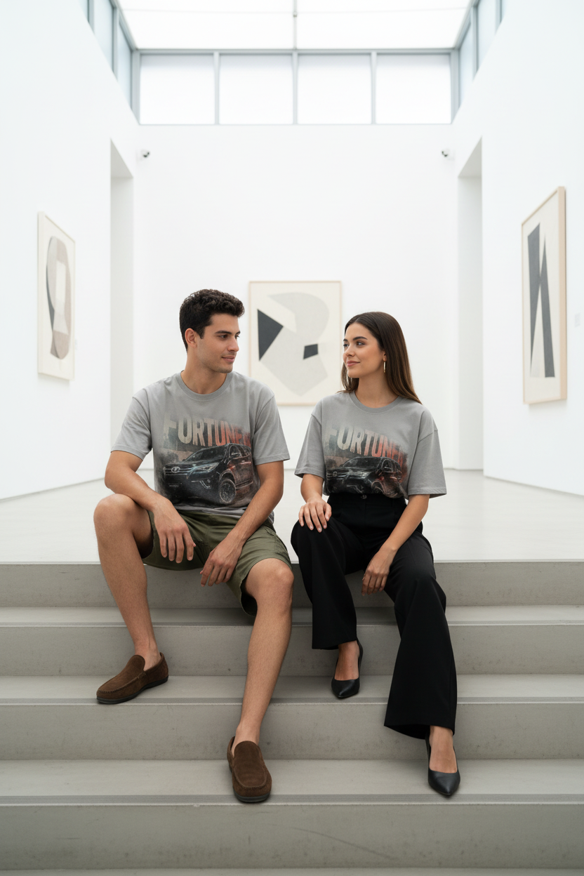 INFA Fortuner Graphic Tee - Light Grey Male & Female