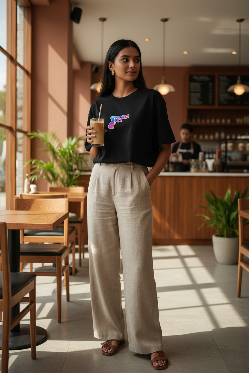 TOXIC Tee - Black - Female Model Cafe