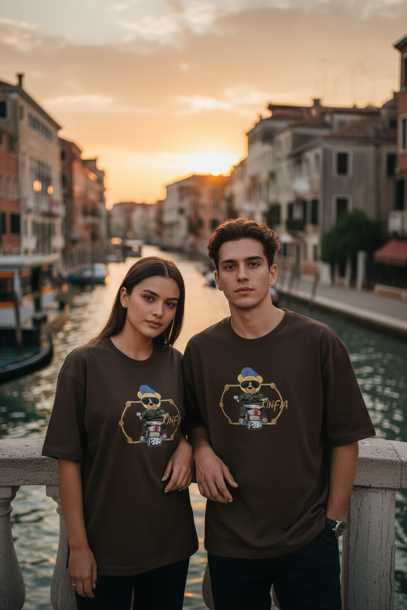 INFA Teddy Rider Couple - Dark Coffee Brown - Venice