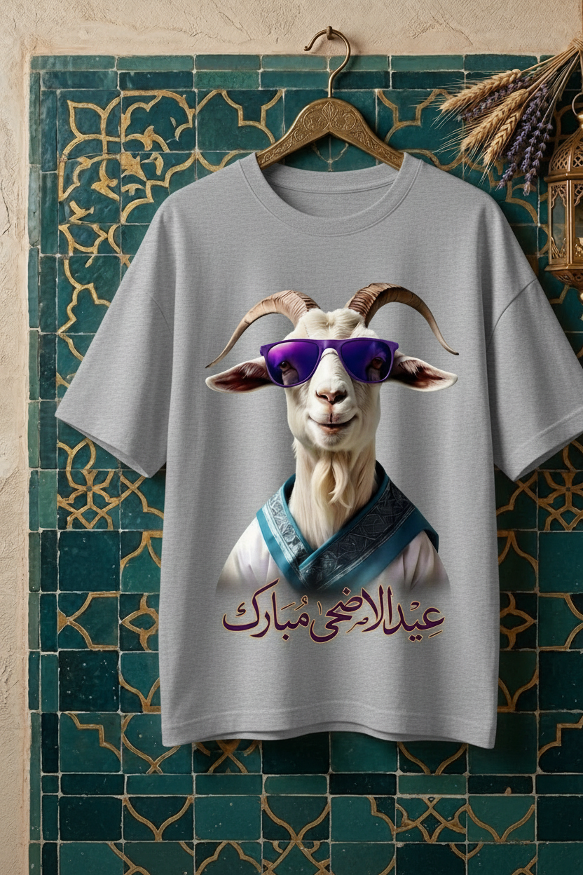Bakra Swag Eid ul Adha Tee – Light Grey