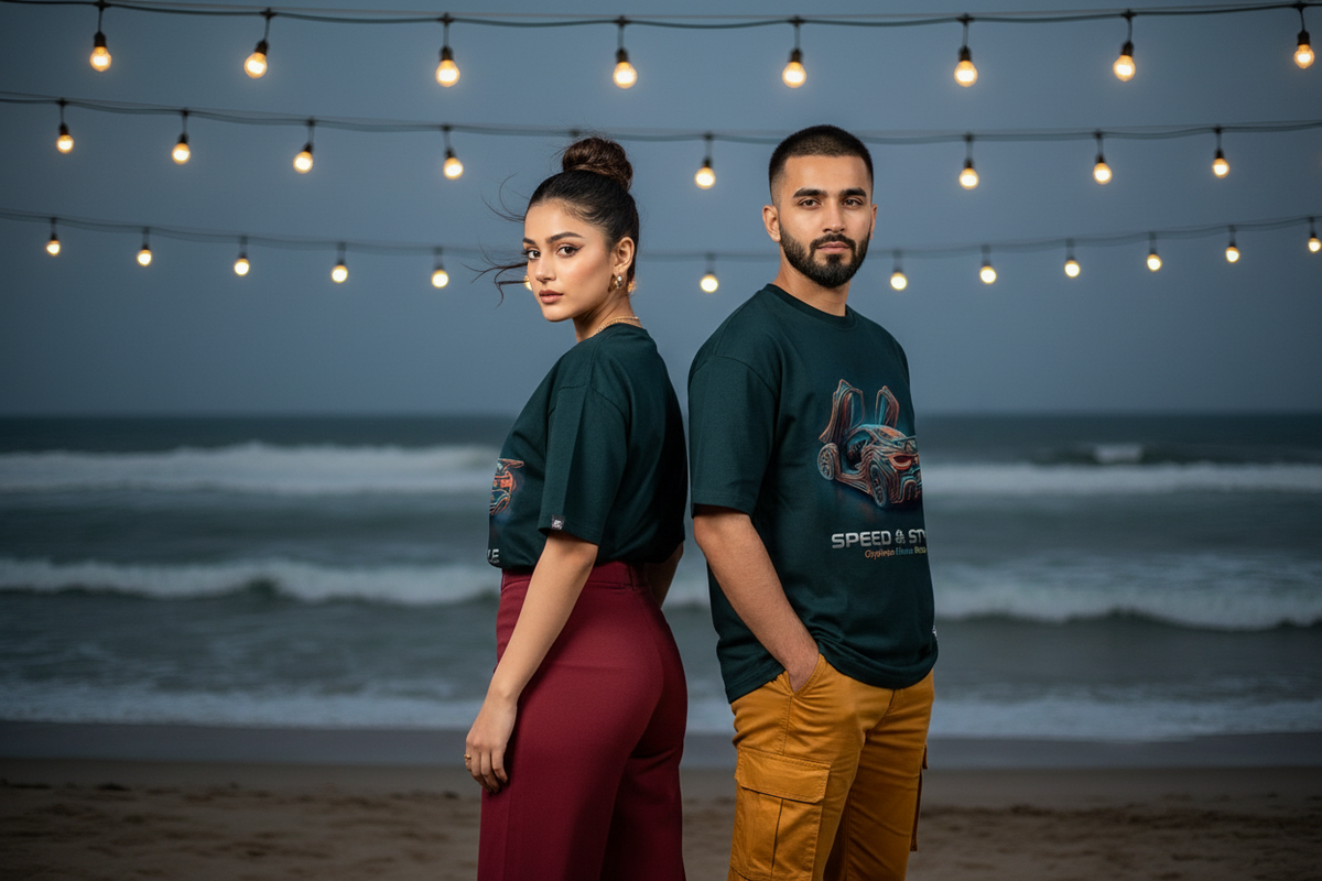 Speed & Style oversized drop shoulder tee in Dark Teal