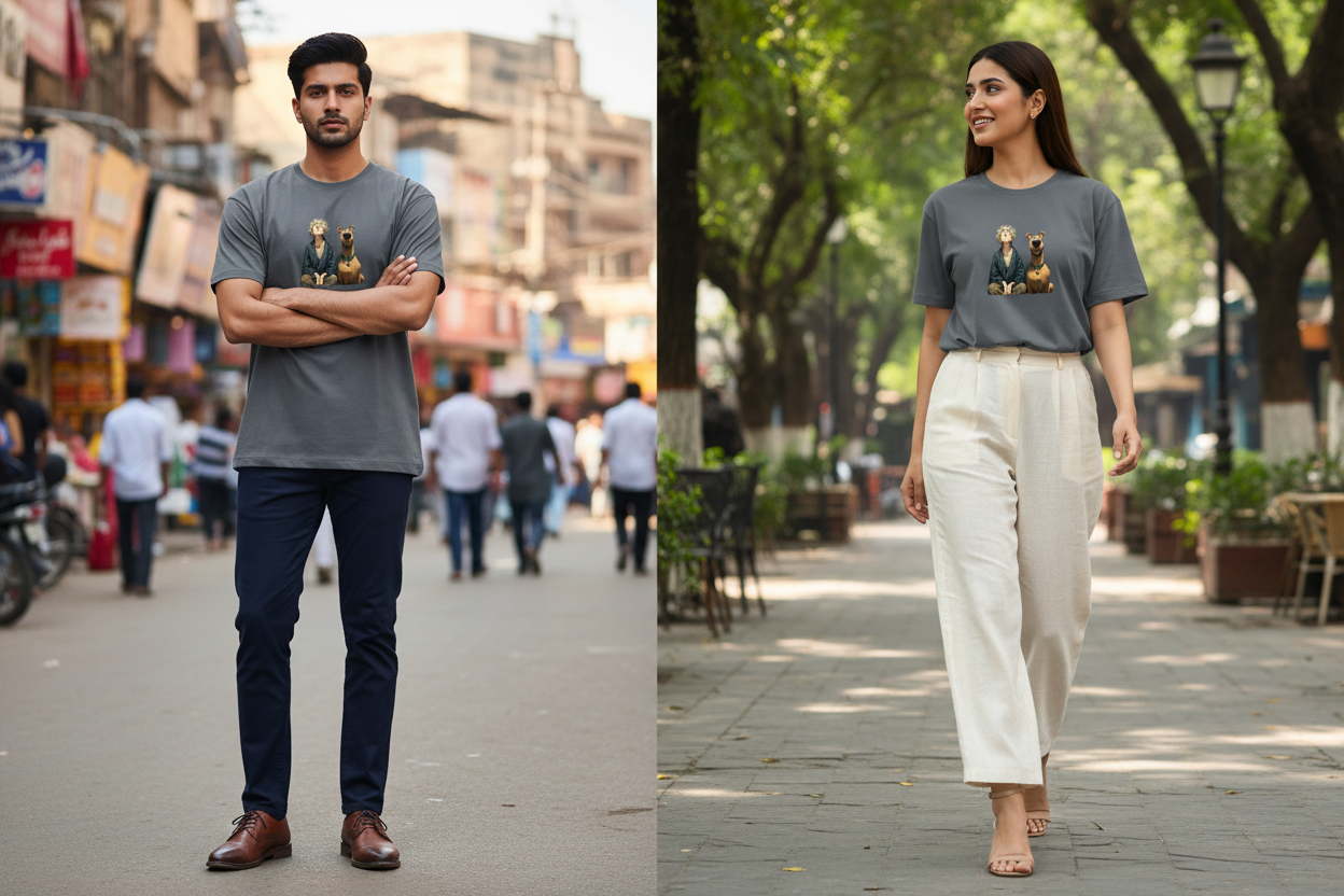 Charcoal Grey Tee - Updated Male Location