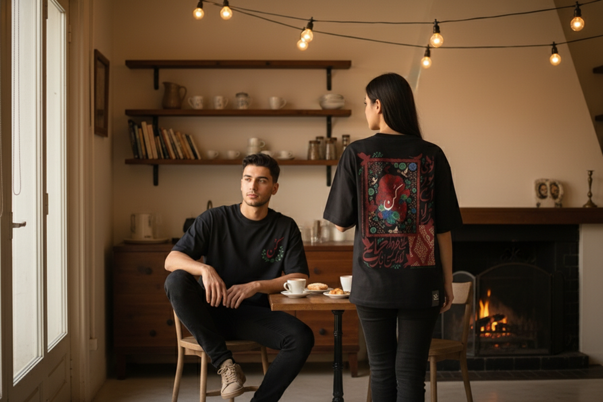 كن Graphic Tee - Charcoal