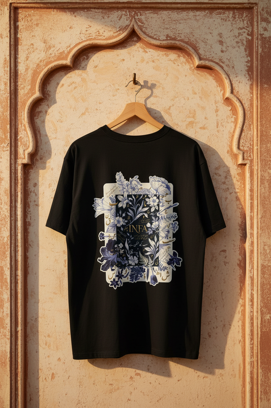 INFA Black Tee A4 Center Print on Pretty Wall