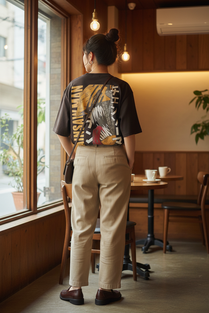 Japanese Female Model Dark Coffee Brown