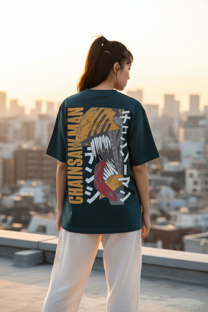 Japanese Female Model Dark Teal