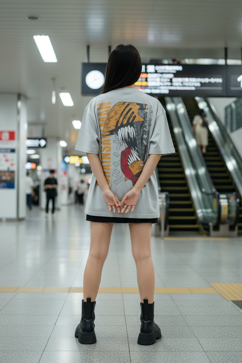 Japanese Female Model Light Grey