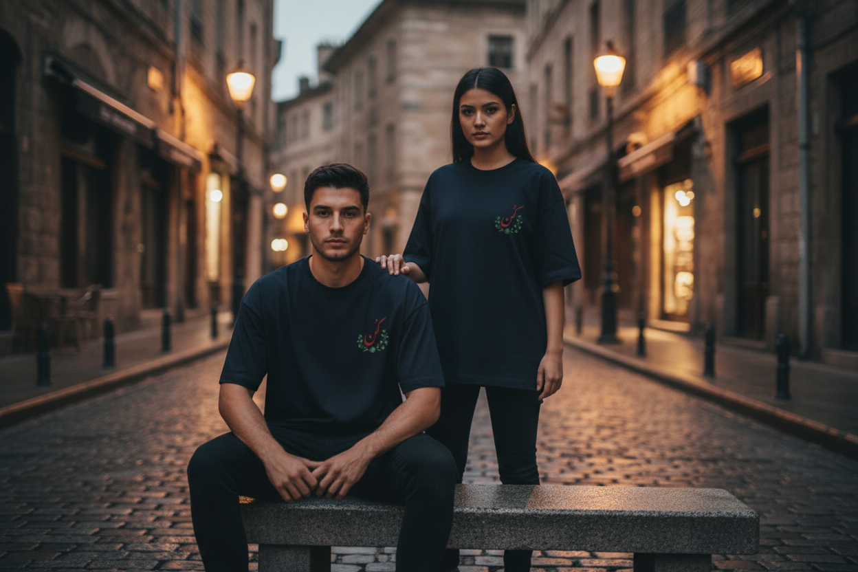 كن — The "Kun" Heritage Oversized Drop Shoulder Graphic Tee