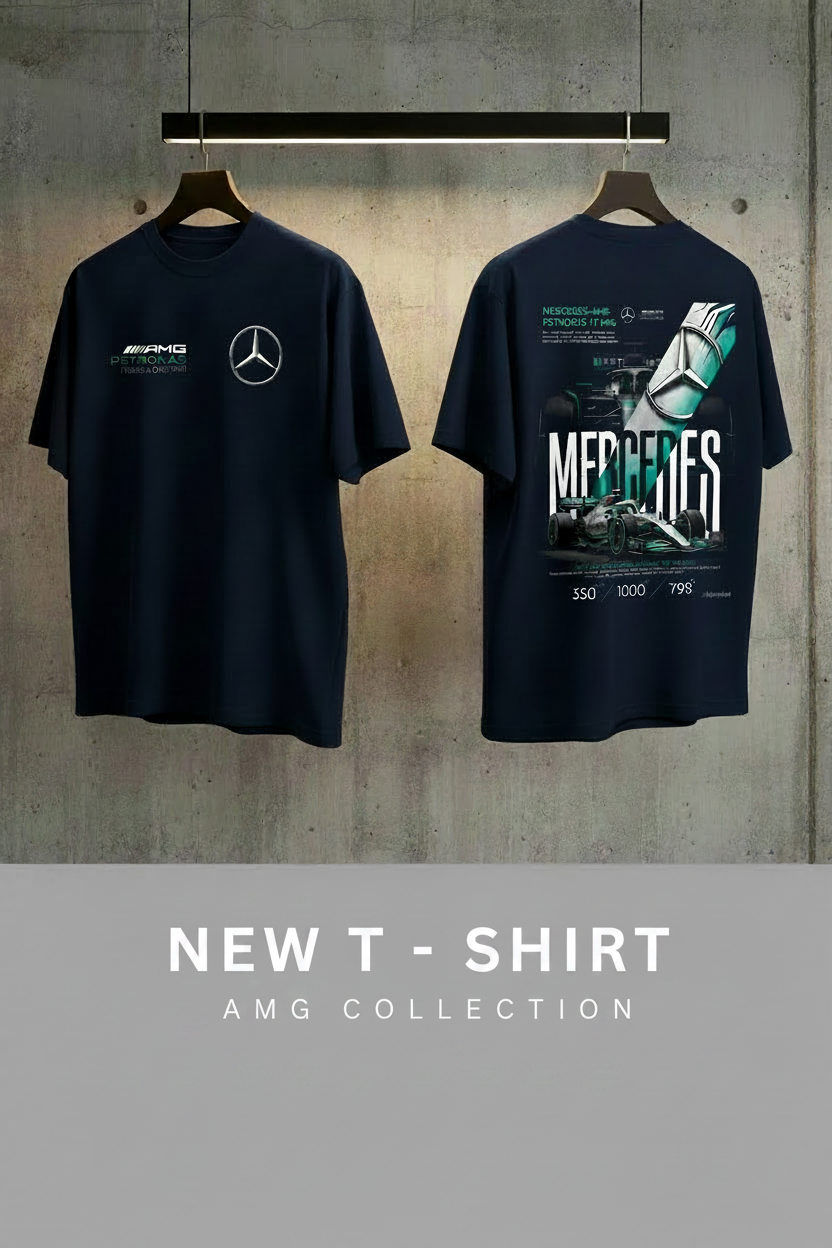 Navy Blue AMG Tee