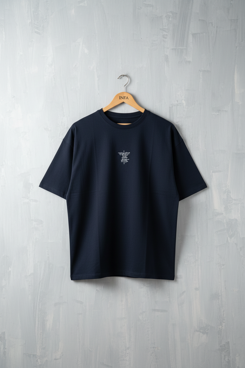Navy Blue Exact Print