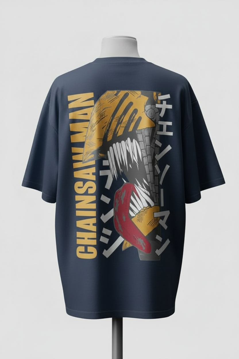 Navy Blue Lighter Chainsaw Man Tee