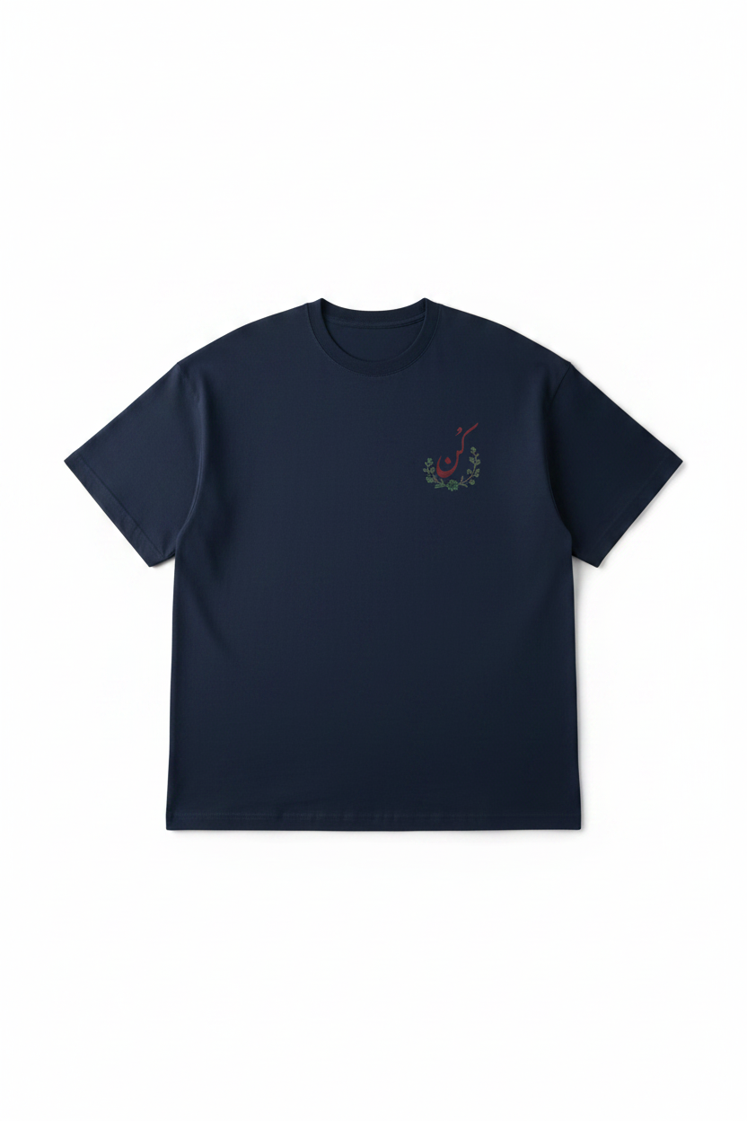 Navy blue tee front mockup