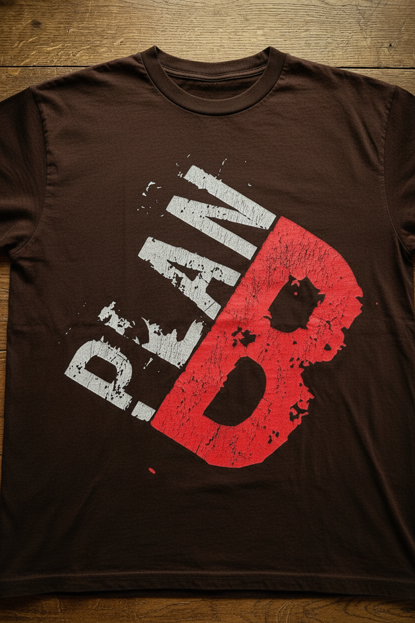 PLAN B Dark Coffee Brown Tee